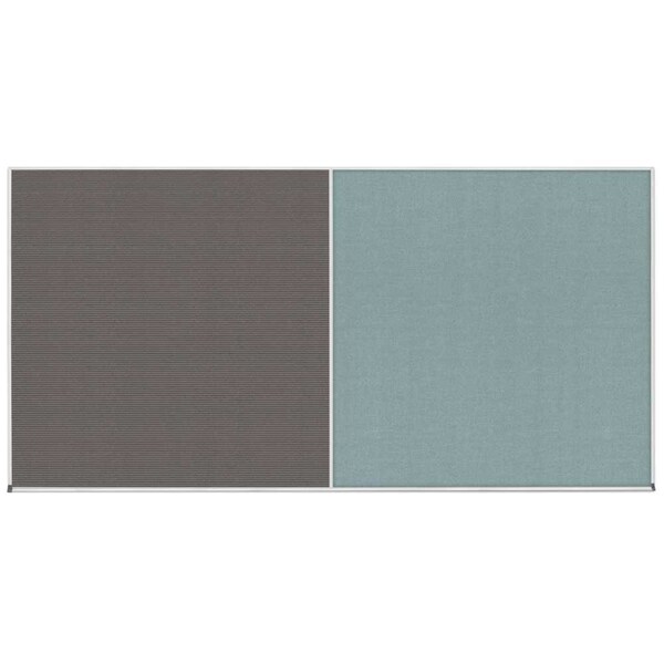 Enclosed Corkboard, 1 Door, 48"x36", 4" Fra, UV3416-BLACK-CLOUD